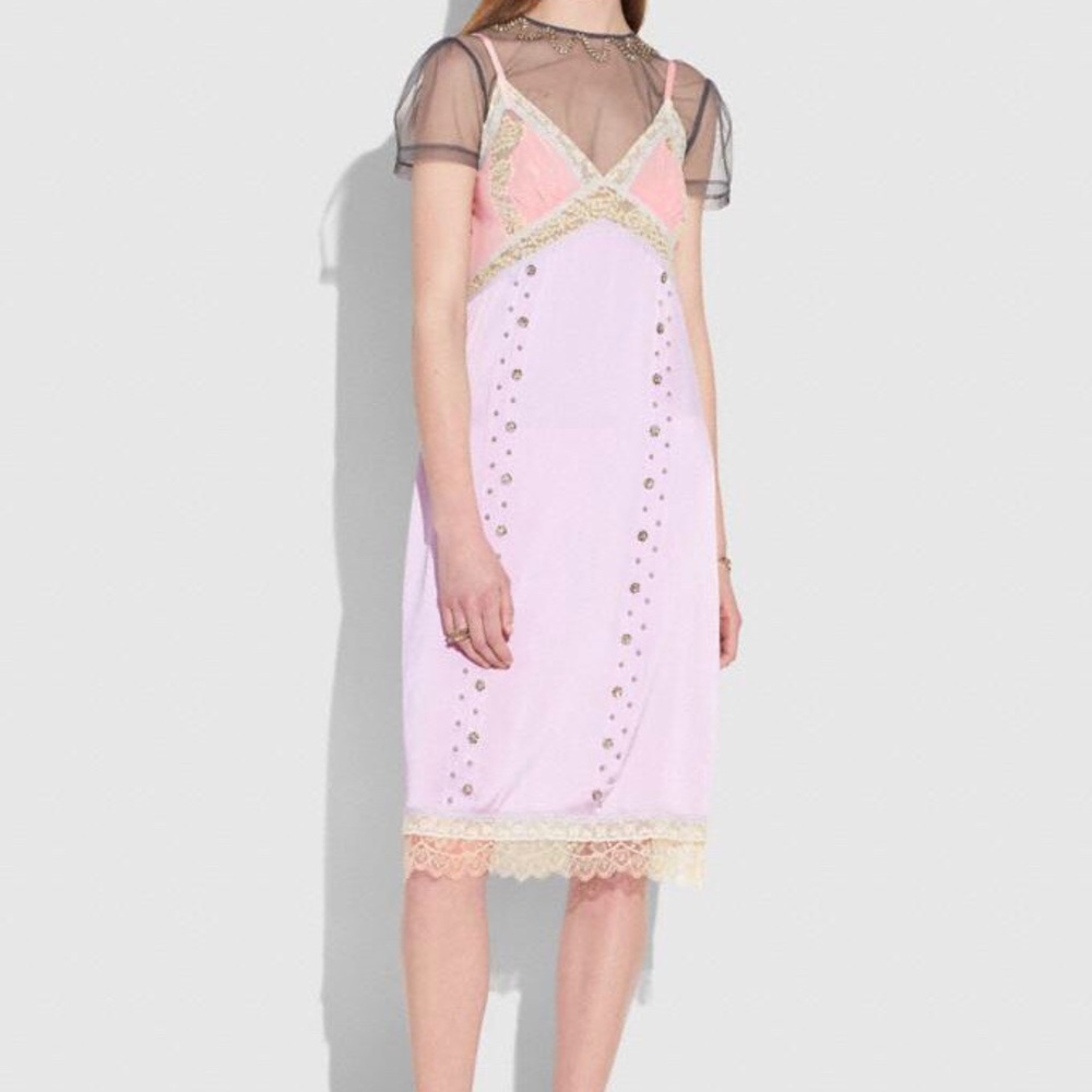 Coach Prairie Rivets Slip Dress